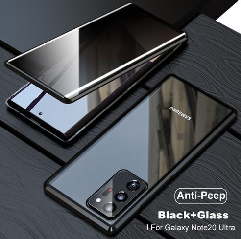 Samsung S23Ultra Anti-peep Magneto Mobile Phone Case S22U/A54 All-inclusive Magnetic Metal Protective Cover