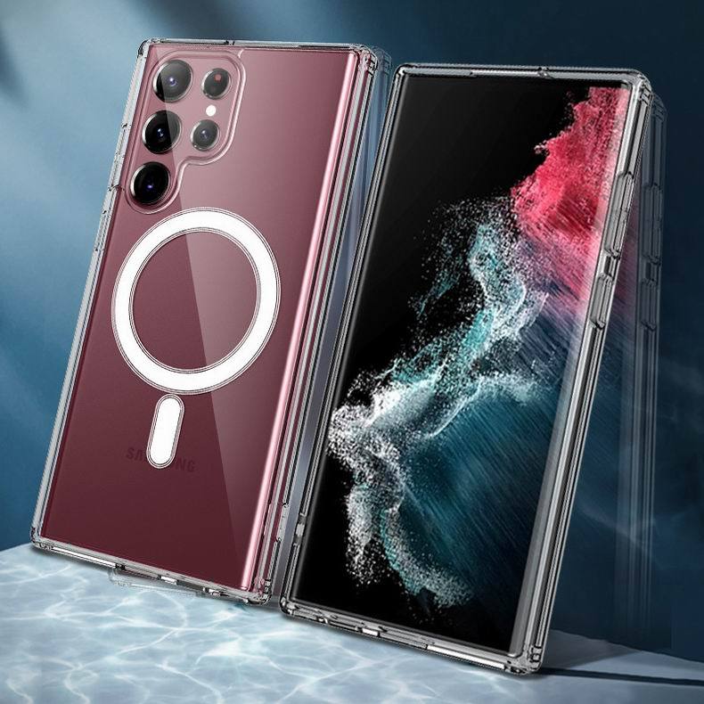 Suitable For S22 Transparent Mobile Phone Case Magnetic Suction