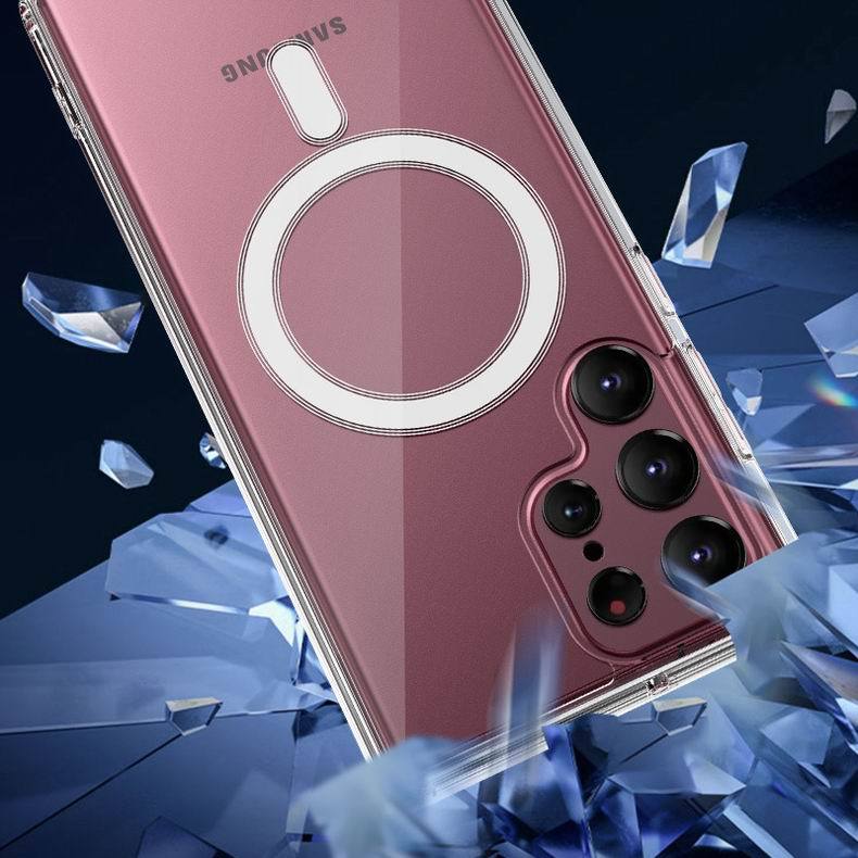 Suitable For S22 Transparent Mobile Phone Case Magnetic Suction