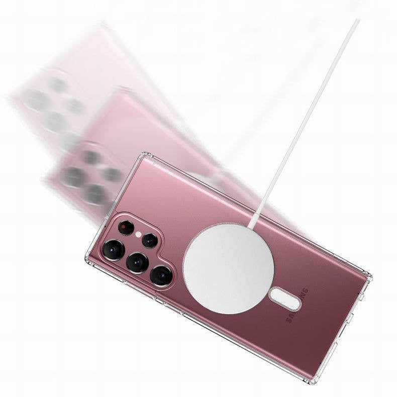 Suitable For S22 Transparent Mobile Phone Case Magnetic Suction