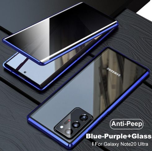 Samsung S23Ultra Anti-peep Magneto Mobile Phone Case S22U/A54 All-inclusive Magnetic Metal Protective Cover