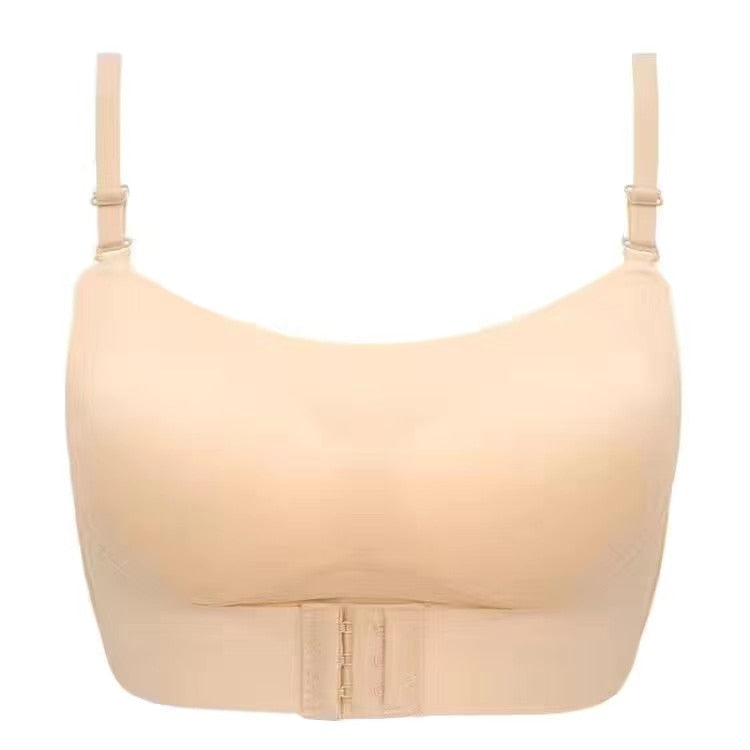 Front Buckle Gathered Non-slip, Anti-sagging, No Trace, No Steel Ring, Women's Underwear, Invisible Strapless Women's Bra Strap