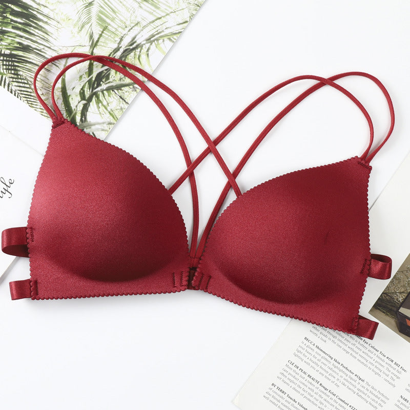 French Triangle Cup Multi-color Sponge Pad One Size Wrapped Chest No Steel Ring Tube Top Sling Palm Rest Bra Underwear