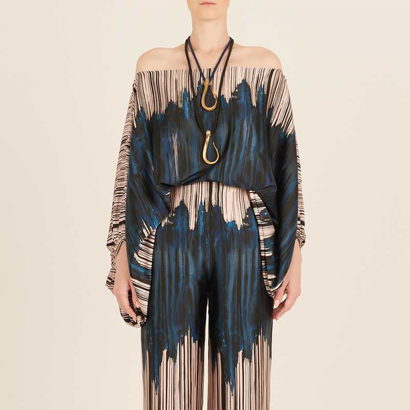 New Women's Temperament Loose Top Trousers Fashion Two-piece Set