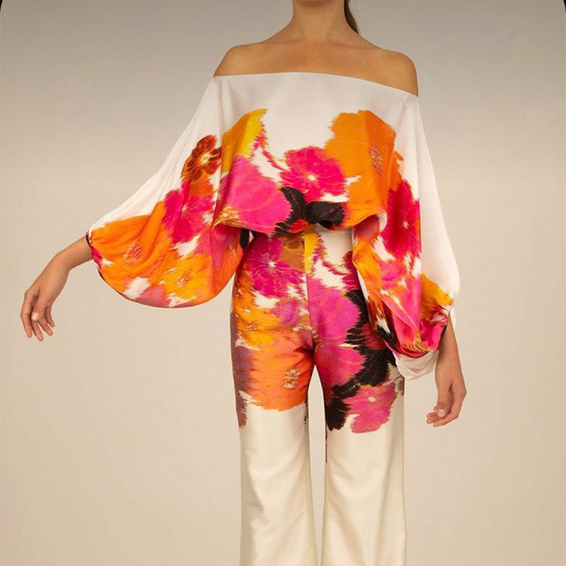 New Women's Temperament Loose Top Trousers Fashion Two-piece Set
