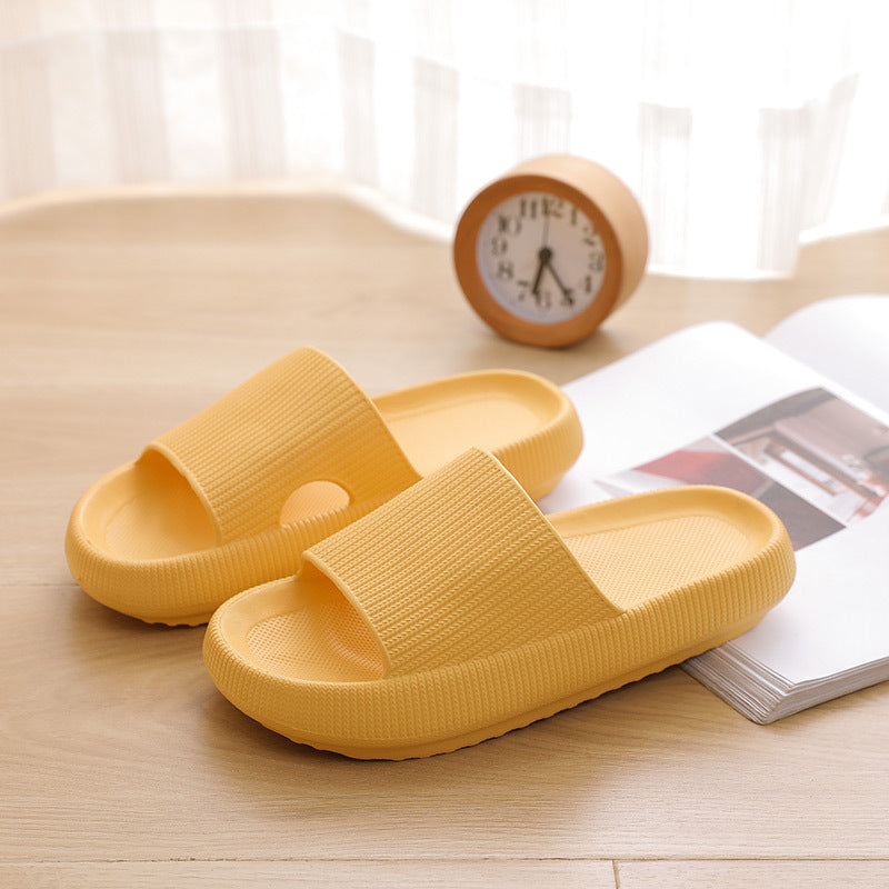 New 4CM Thick-soled Sandals And Slippers For Women Summer Indoor And Outdoor Home Stepping On Feces Feeling Bathing Couple Men&amp;#039;s Heightened Rubber And Plastic Sandals