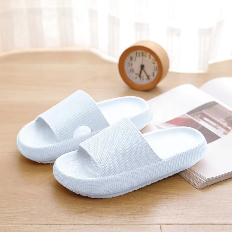 New 4CM Thick-soled Sandals And Slippers For Women Summer Indoor And Outdoor Home Stepping On Feces Feeling Bathing Couple Men&amp;#039;s Heightened Rubber And Plastic Sandals