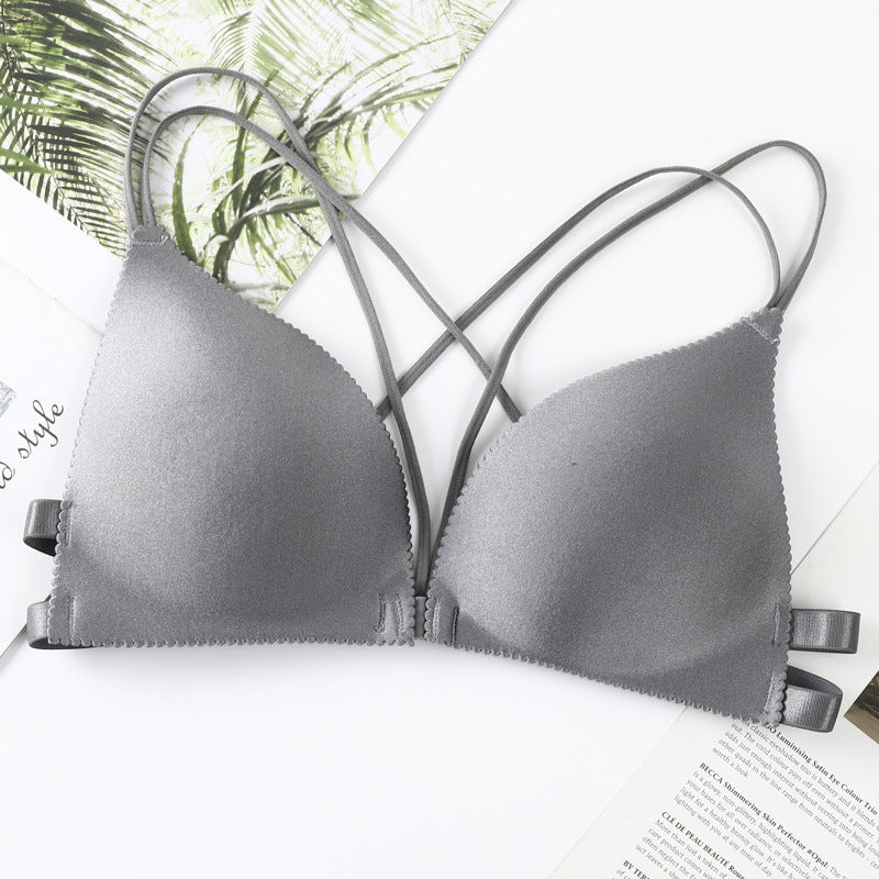 French Triangle Cup Multi-color Sponge Pad One Size Wrapped Chest No Steel Ring Tube Top Sling Palm Rest Bra Underwear