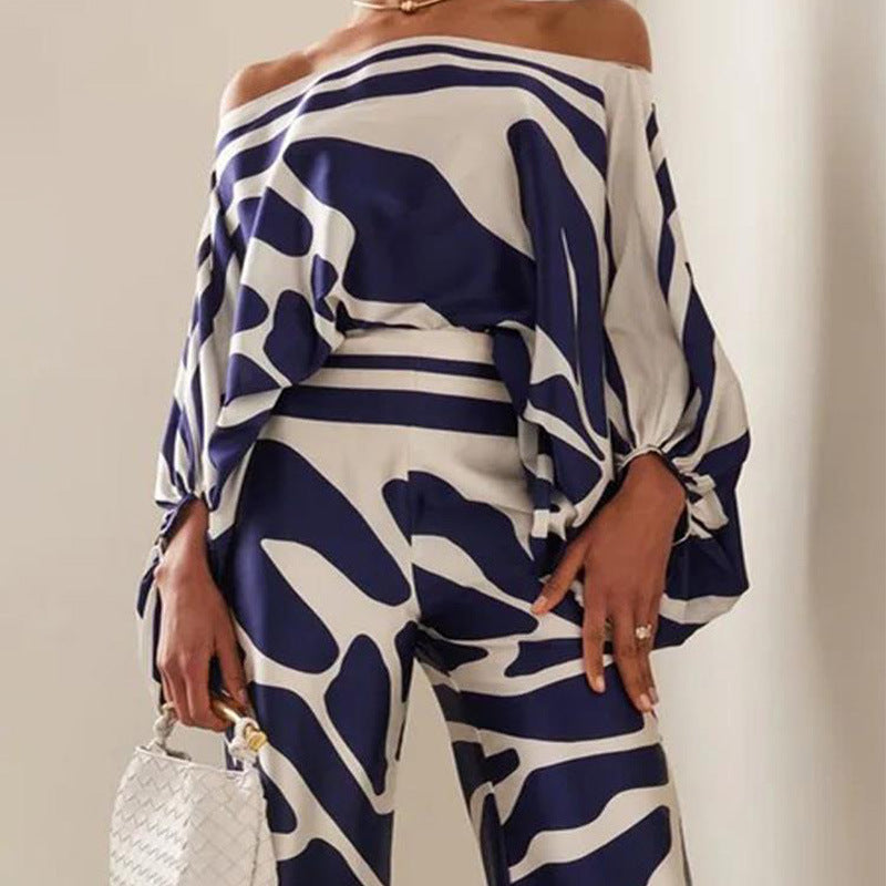New Women's Temperament Loose Top Trousers Fashion Two-piece Set