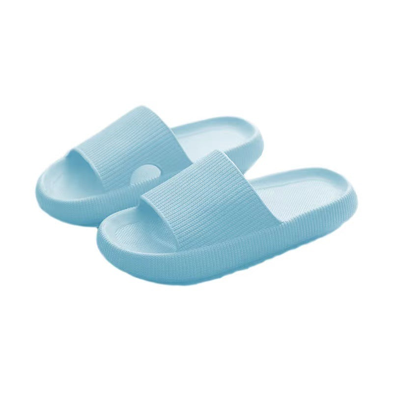 New 4CM Thick-soled Sandals And Slippers For Women Summer Indoor And Outdoor Home Stepping On Feces Feeling Bathing Couple Men&amp;#039;s Heightened Rubber And Plastic Sandals