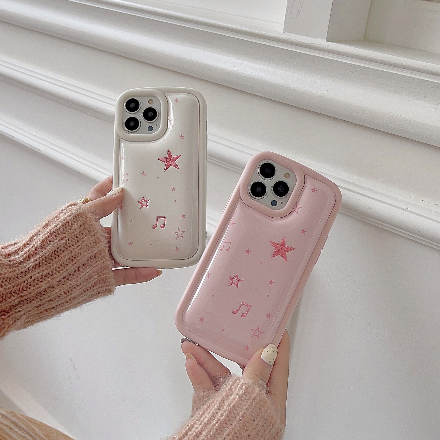 Embroidered Bubble Case Cute Protective Case