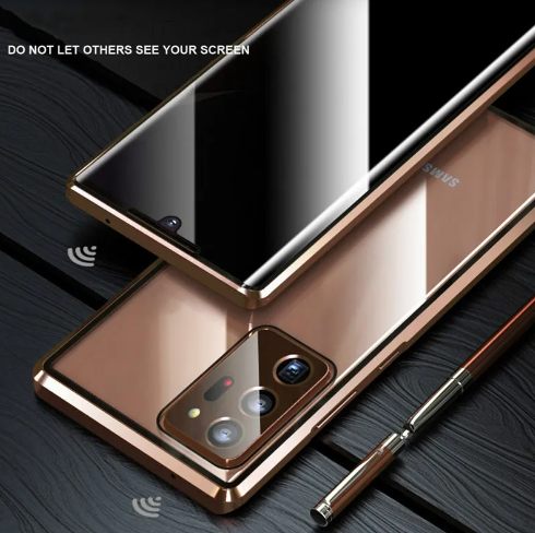 Samsung S23Ultra Anti-peep Magneto Mobile Phone Case S22U/A54 All-inclusive Magnetic Metal Protective Cover