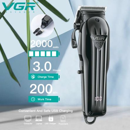 VGR Hair Clipper Professional Hair Cutting Machine Hair Trimmer Adjustable Cordless Rechargeable V 282