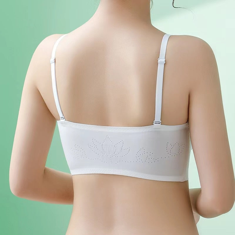 Front Buckle Gathered Non-slip, Anti-sagging, No Trace, No Steel Ring, Women's Underwear, Invisible Strapless Women's Bra Strap