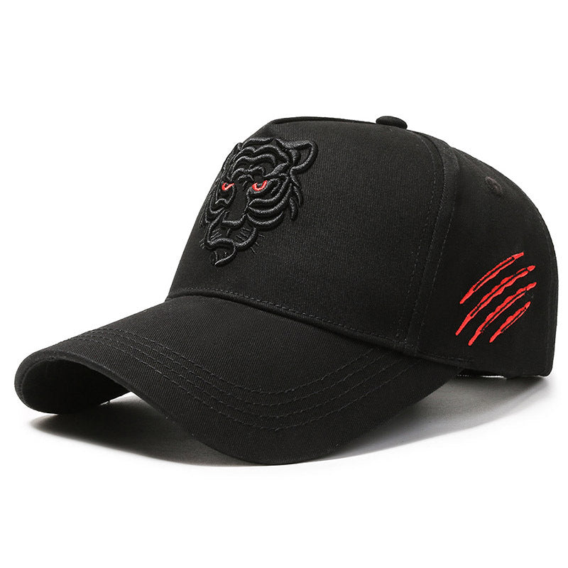 Men's Hat With Enlarged Brim And Enlarged Hat Body Tiger Head