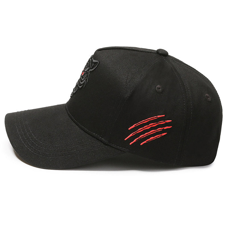Men's Hat With Enlarged Brim And Enlarged Hat Body Tiger Head