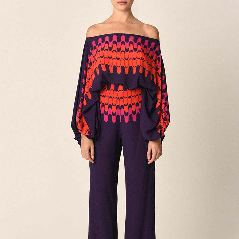 New Women's Temperament Loose Top Trousers Fashion Two-piece Set