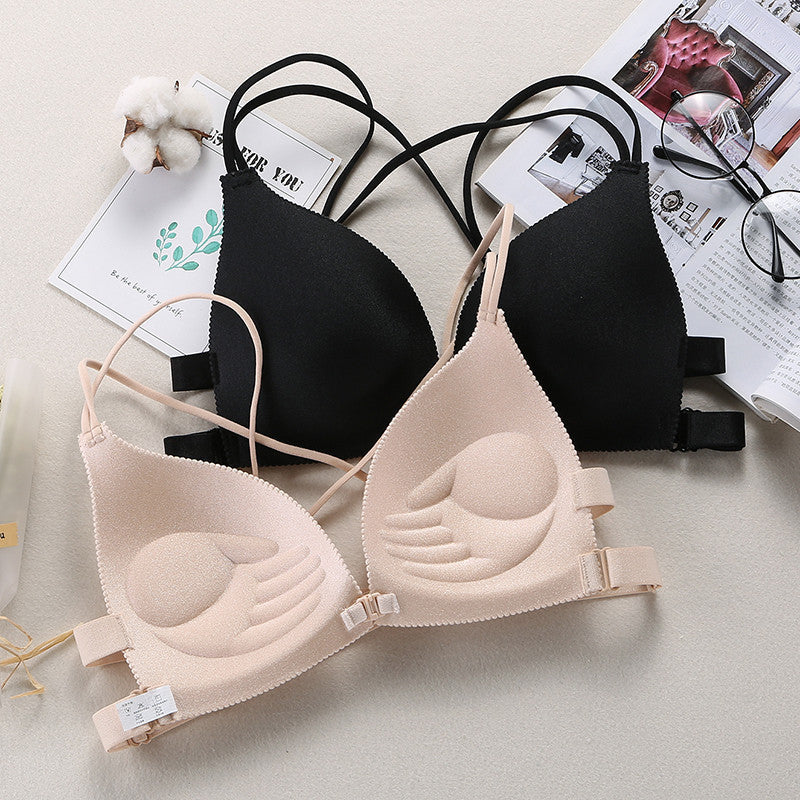 French Triangle Cup Multi-color Sponge Pad One Size Wrapped Chest No Steel Ring Tube Top Sling Palm Rest Bra Underwear