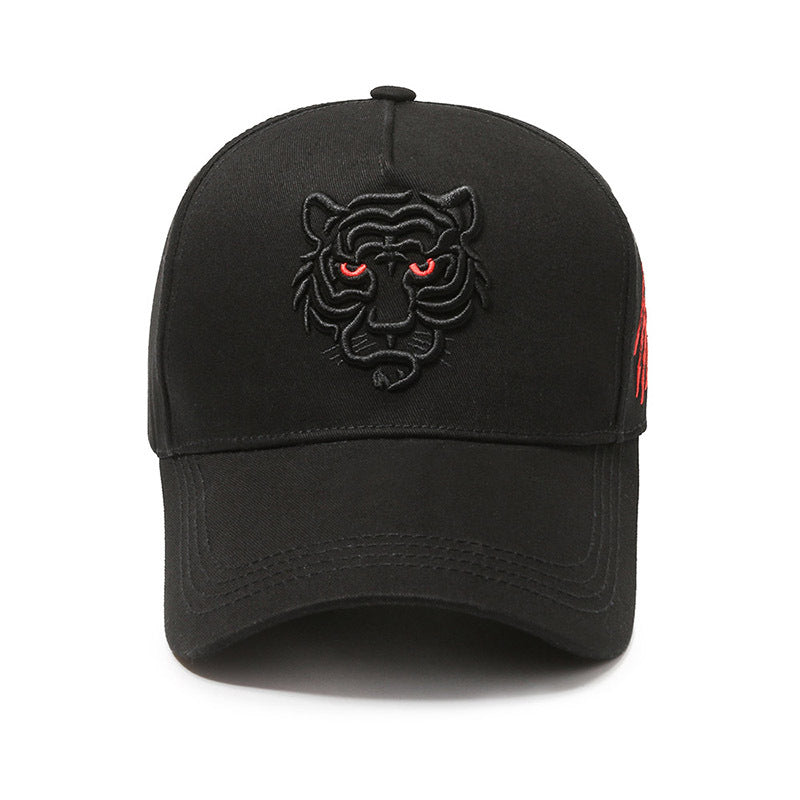 Men's Hat With Enlarged Brim And Enlarged Hat Body Tiger Head
