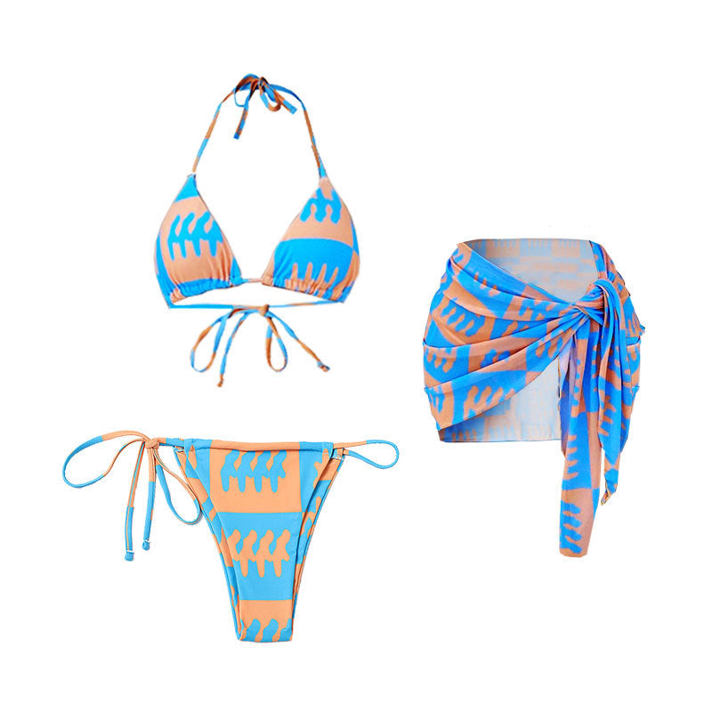 Bikini Sexy Hot Girl Split Swimsuit Female Hot Spring Vacation Photo Swimsuit Three-piece Set