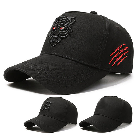 Men's Hat With Enlarged Brim And Enlarged Hat Body Tiger Head