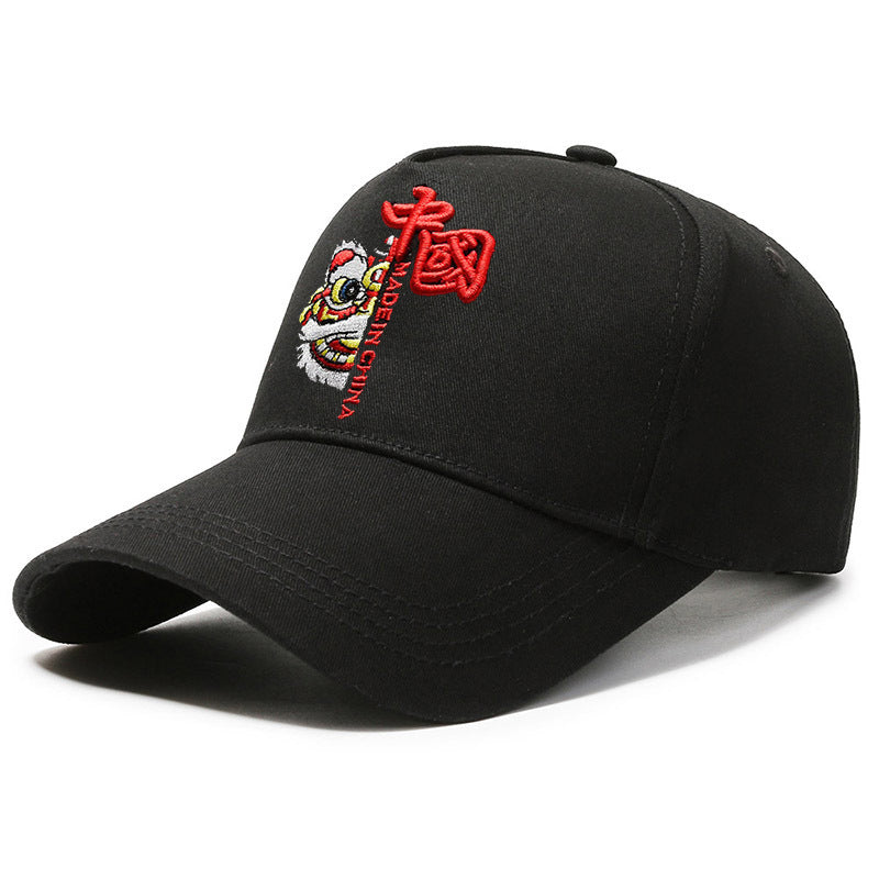 Men's Hat With Enlarged Brim And Enlarged Hat Body Tiger Head