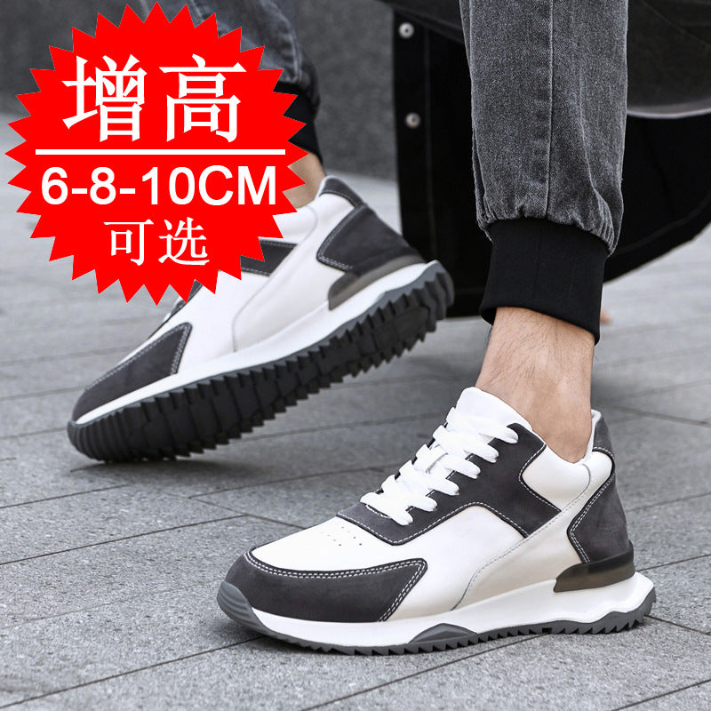 Spring And Summer New Height-increasing Shoes Men's 10cm Casual Invisible Inner Heightening Men's Shoes Thick-soled Small Sports Shoes