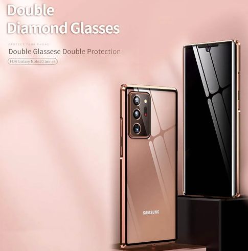 Samsung S23Ultra Anti-peep Magneto Mobile Phone Case S22U/A54 All-inclusive Magnetic Metal Protective Cover