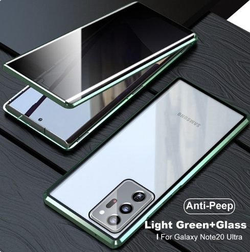 Samsung S23Ultra Anti-peep Magneto Mobile Phone Case S22U/A54 All-inclusive Magnetic Metal Protective Cover